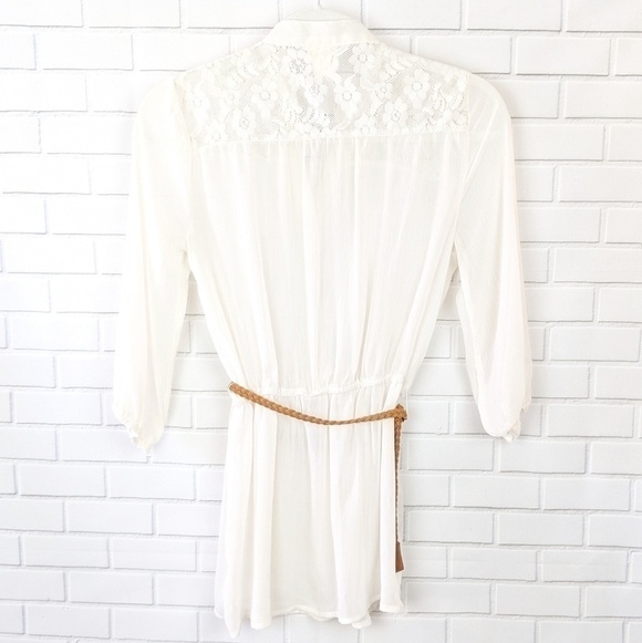 Mossimo Supply Co Cream Belted Tunic size XS women - Picture 3 of 5